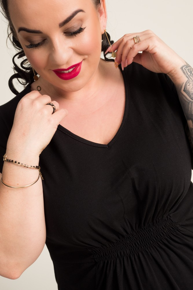 Black Welt Dress IVETTA