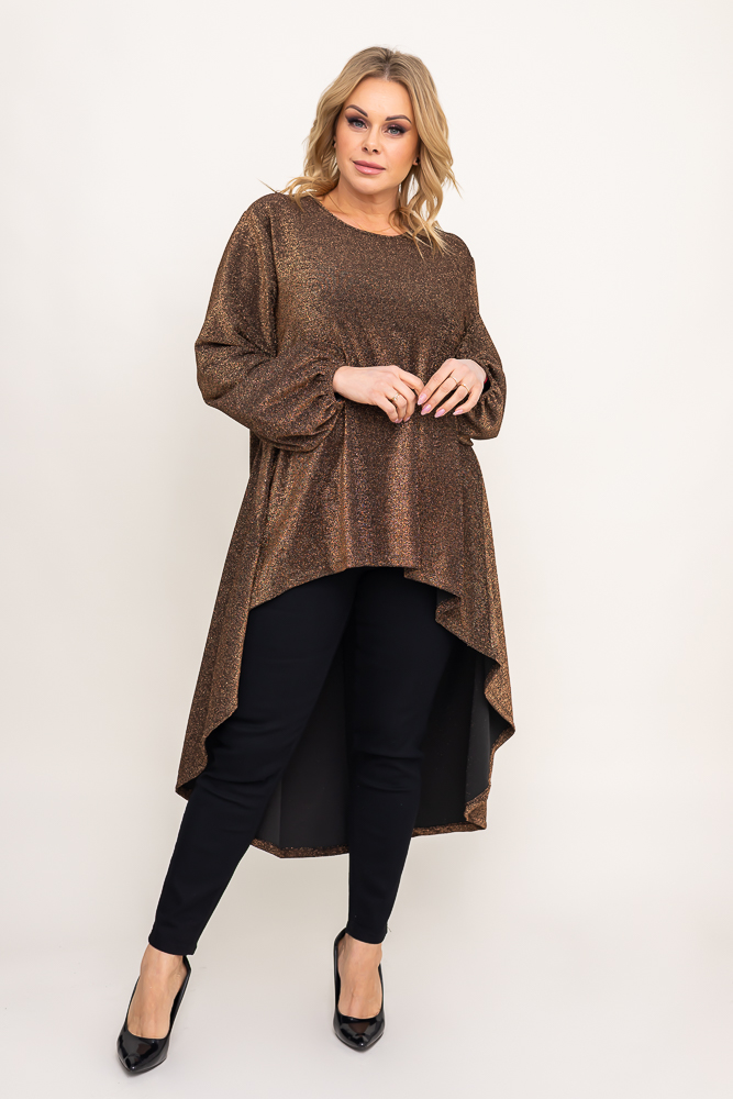 Złota Tunika błyszcząca LEKUZI