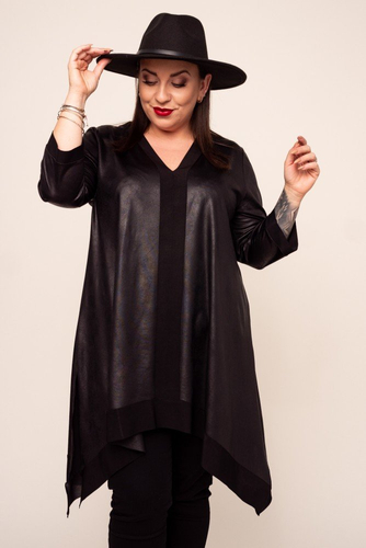 Black Asymmetrical Tunic