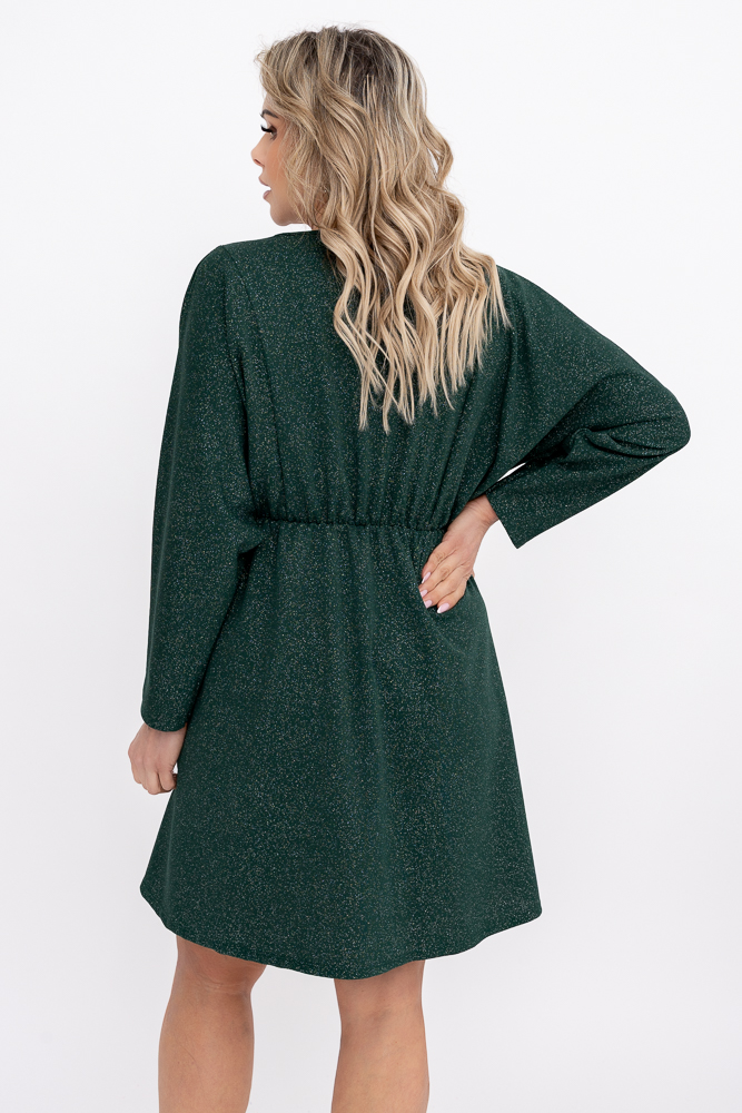 Butelkowozielona Sukienka błyszcząca