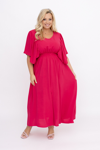 Raspberry Crinkle Dress