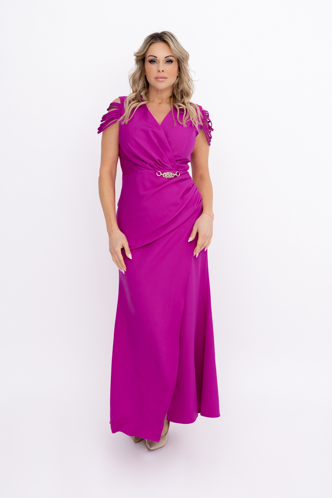 Fioletowa Sukienka z łańcuszkiem