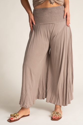  Beige Trousers with wide legs QUENTO