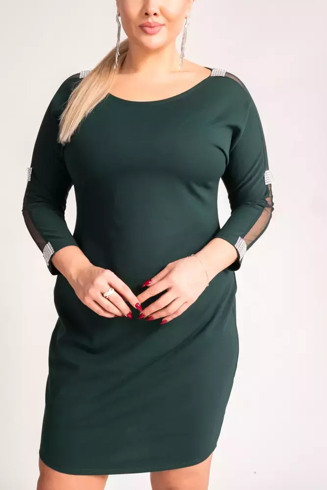 Butelkowozielona Sukienka DRETEGIO