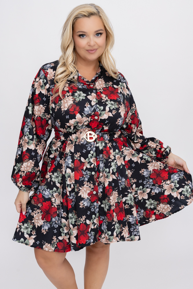 带腰带的连衣裙图案 1