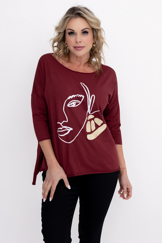 Maroon Blouse Design 1