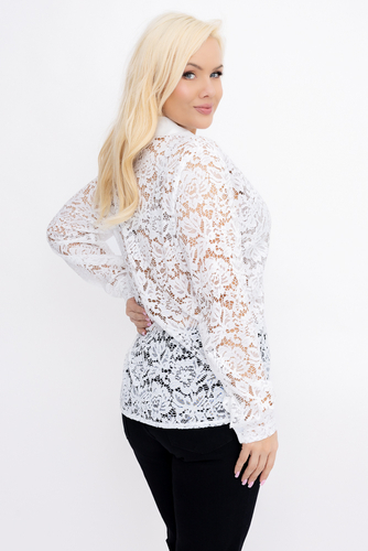  Biała Koszula koronkowa