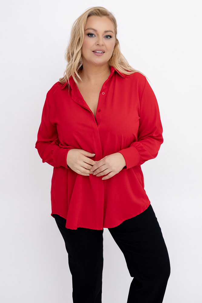 Czerwona Koszula satynowa