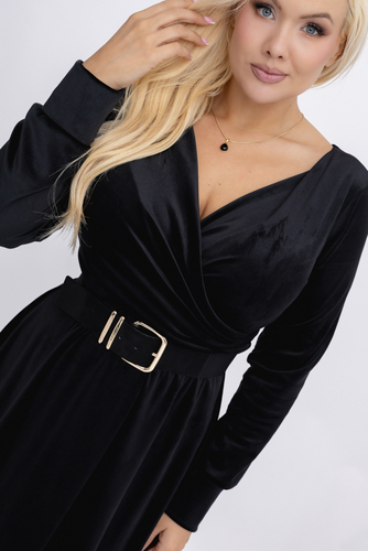 Czarna Sukienka welurowa