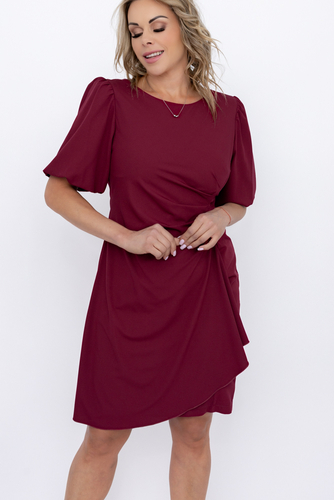 Maroon Crinkle Dress