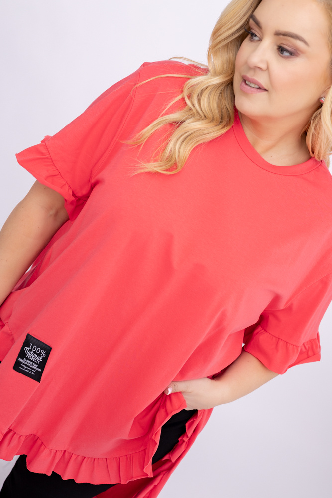 Black Blouse with Frill SERMIA