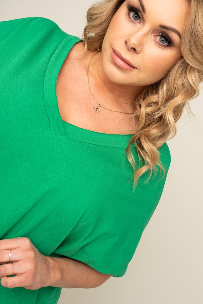 Green Blouse with Frill BEYBIN