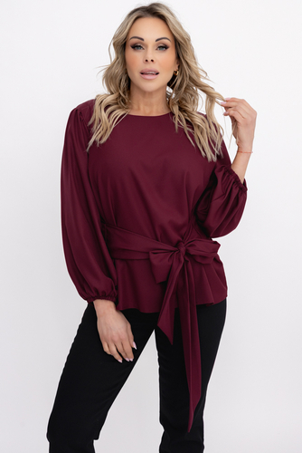 Blusa de chocolate con lazos