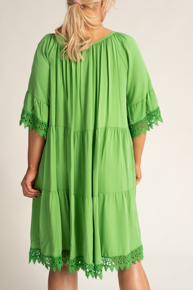 Light green Dress with embroidery MEGIO