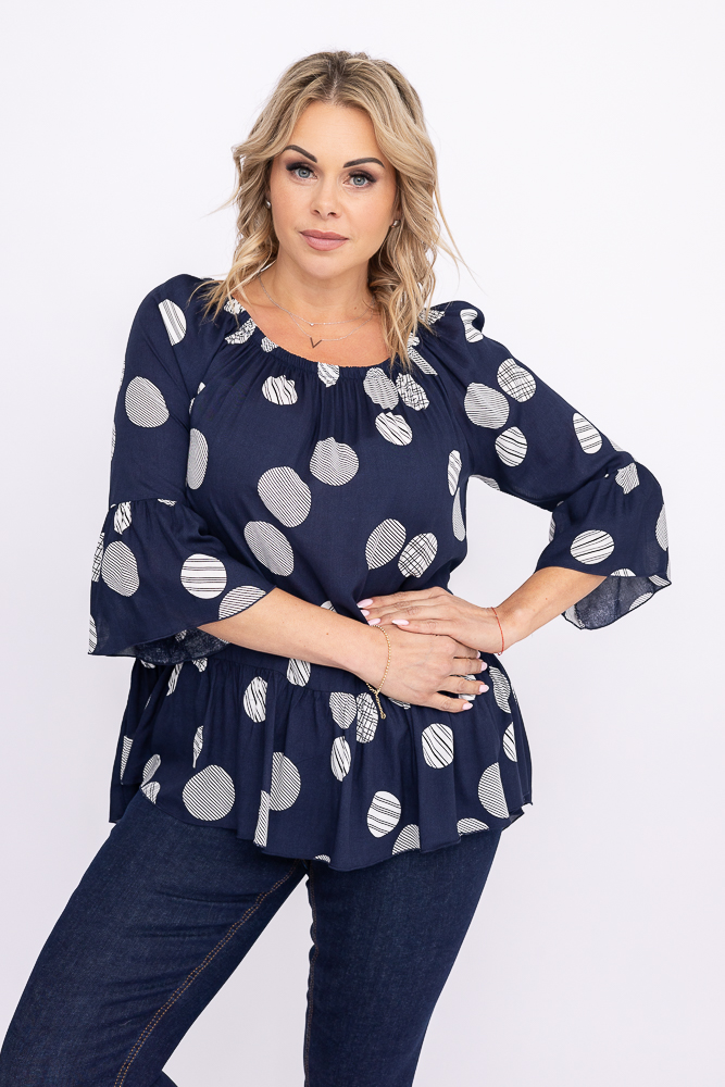 Marineblaue Bluse