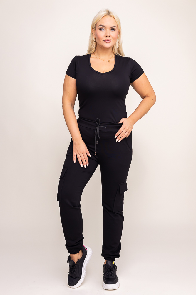  Czarne Spodnie bojówki LENVI