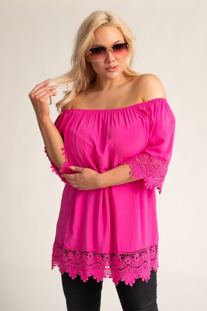 Pink Blouse with Embroidery BERGAMO