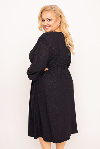 Vestido brocado negro