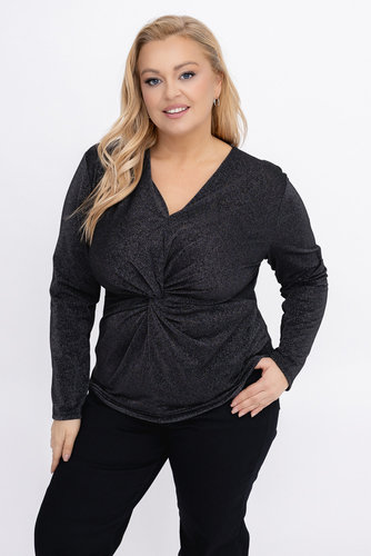 Grafitowa Bluzka błyszcząca