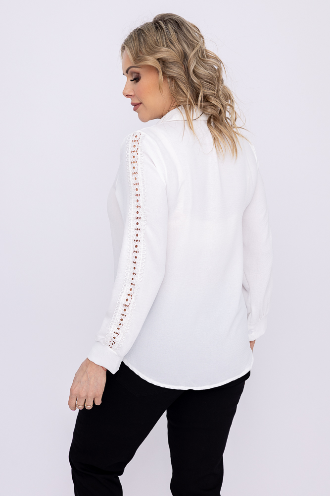 Chemise blanche à rayures
