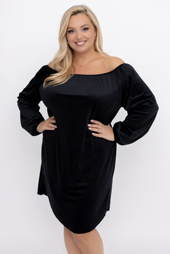 Vestido de terciopelo negro