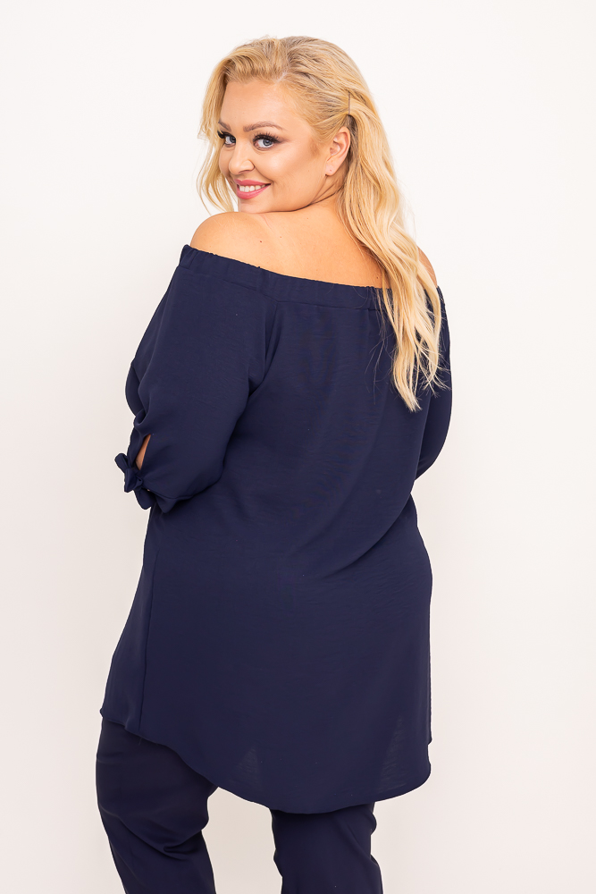 Marineblaue Bluse