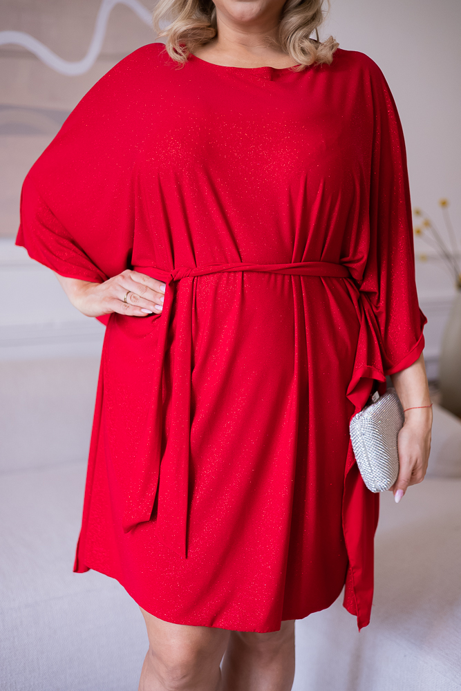Red Brocade Dress