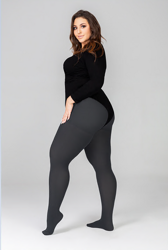 Rajstopy ELIZABETH I Plus Size OBSIDIAN