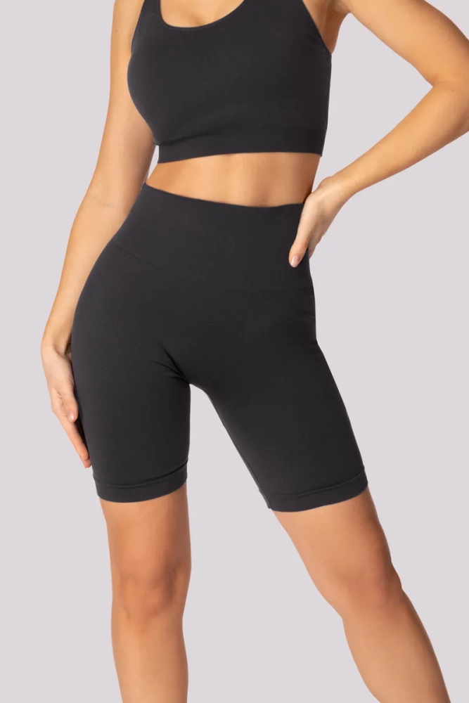 Graue Biker-Shorts