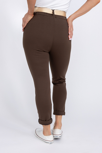  Chocolate Trousers with Belt
