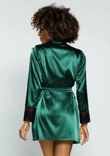 Zielony Szlafrok satynowy
