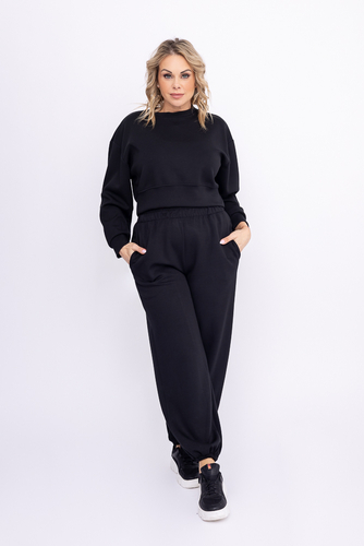 Czarna Bluza dresowa KANSIPI