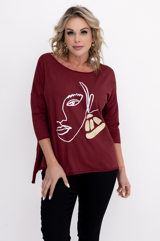 Chemisier marron Motif 1