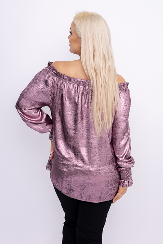 Wrzosowa błyszcząca Bluzka ZOI