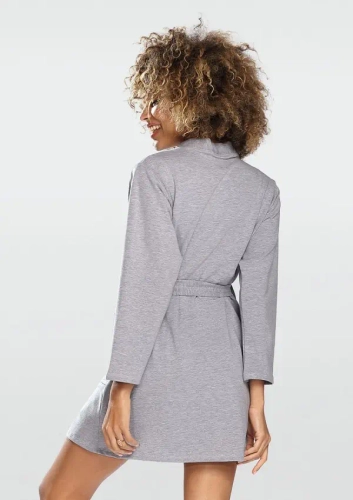 Peignoir en coton gris