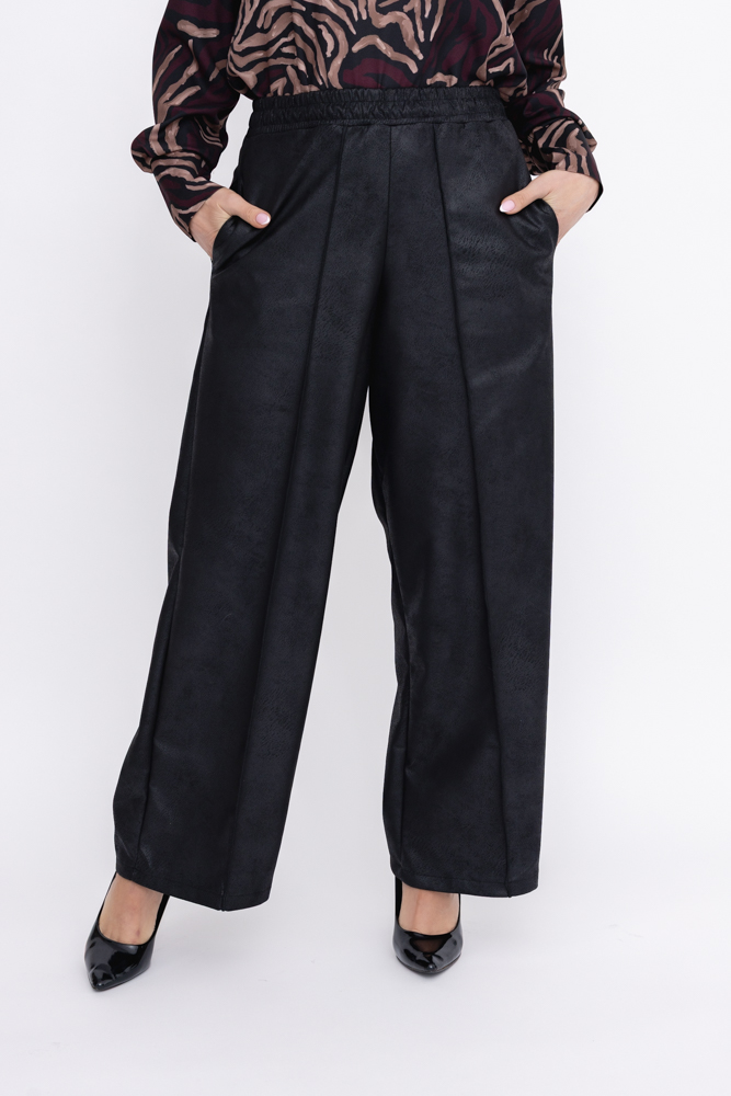  Czarne Spodnie skórzane