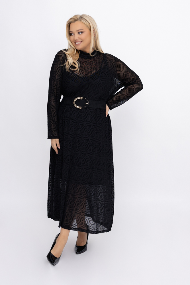 Rochie din plasă neagră Model 2