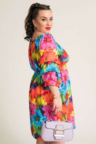 Dress with ruffled sleeves DARLIN Pattern 3