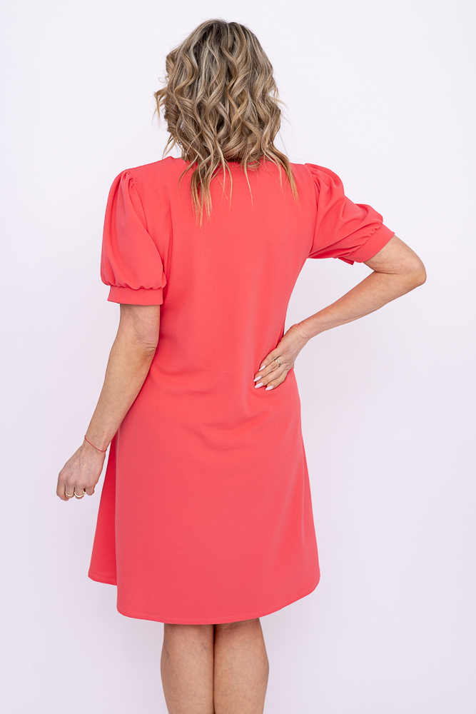 Koralowa Sukienka BERGIA