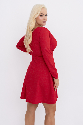 Czerwona Sukienka błyszcząca