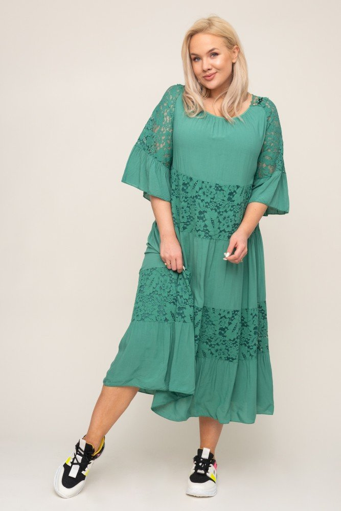 Green Lace Dress MARIPOSA