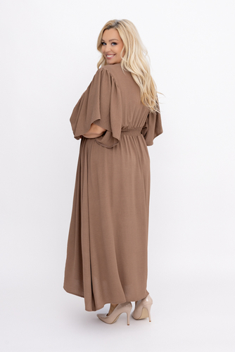 Brown Crinkle Dress