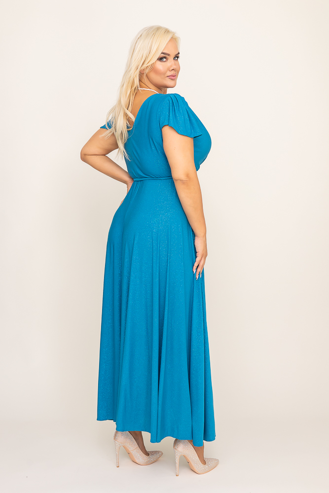 Vestido brocado marino