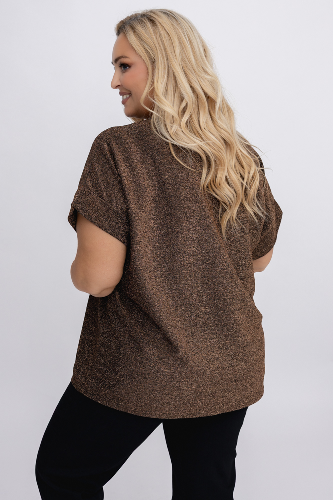 Czekoladowa Bluzka błyszcząca