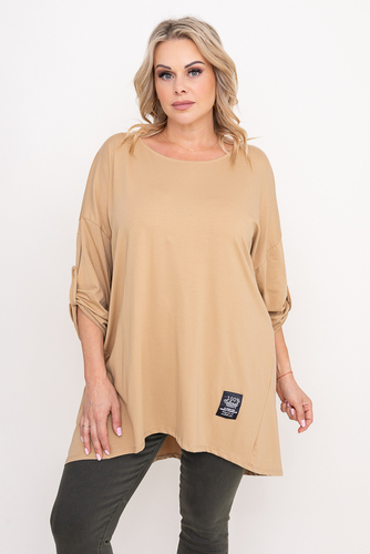 Tunique asymétrique marron clair