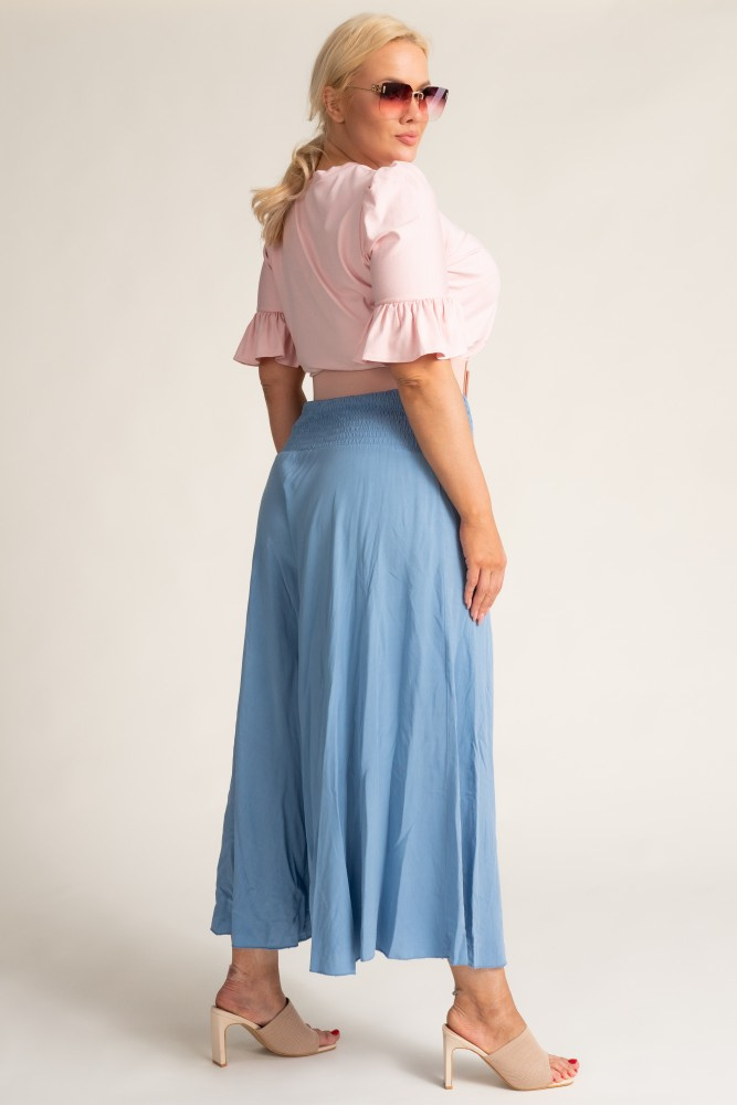 Blue Wide-Legged Trousers QUENTO