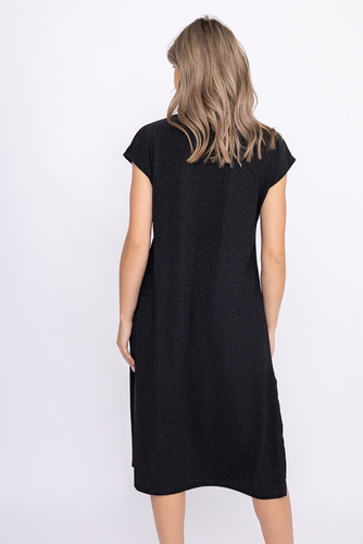  Czarna Sukienka Błyszcząca GEVINI