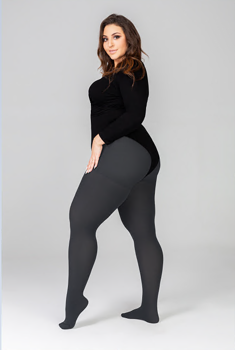 Rajstopy ELIZABETH II Plus Size OBSIDIAN SHORT