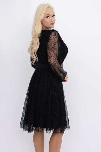 Czarna Sukienka koronkowa