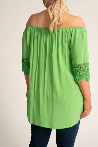 Light green Blouse with embroidery BERGAMO